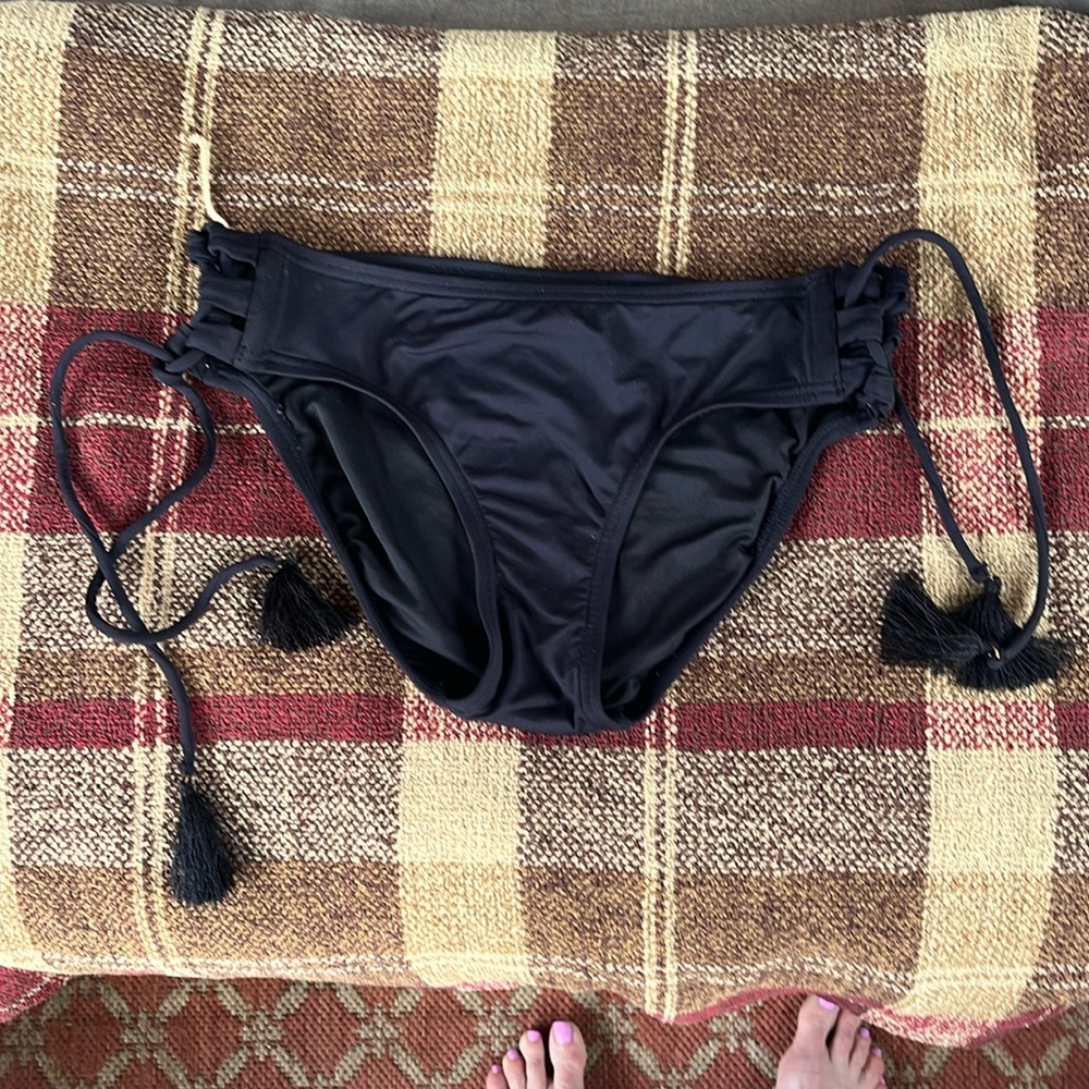 Michael Kors Black bikini size small with Tassels